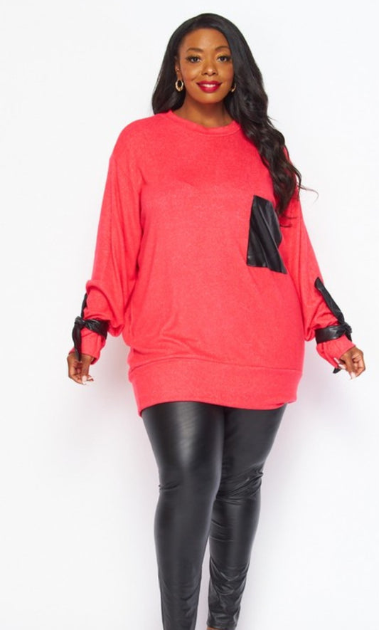 Plus Size Coral Shirt